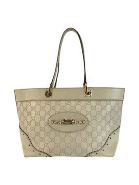 Gucci Guccissima Ivory Gold Leather Tote Shoulder